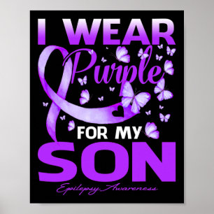 I Bära Lila för min sonepilepsimedvetenhet Poster