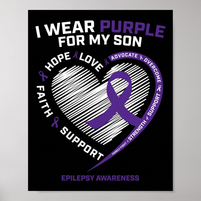 I Bära Lila för mina sonupplysningsgåvor om epilep Poster (Framsidan)
