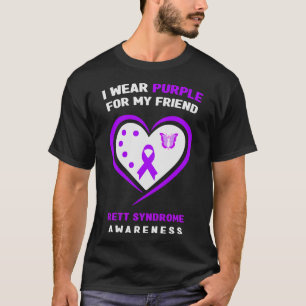 I Bära Lila för mina vänner Rett-syndrom Awarenes T Shirt