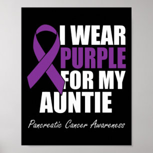 I Bära Lila för mitt anhopande av cancer i bukspot Poster
