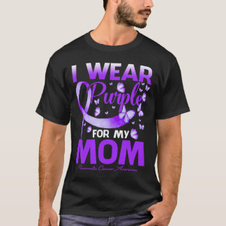 I Bära Lila för mitt Mamma- pankreascancerskydd T Shirt