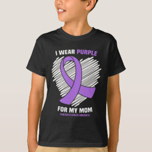 I Bära Lila för mitt Mamma- pankreascancerskydd T Shirt