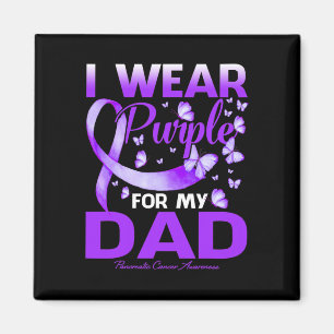 I Bära Lila för mitt Pappa- pankreascancerskydd Magnet