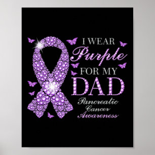 I Bära Lila för mitt Pappa- pankreascancerskydd Poster