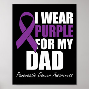I Bära Lila för mitt Pappa- pankreascancerskydd Poster