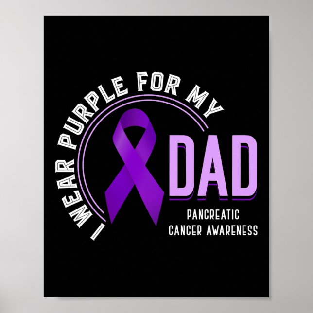 I Bära Lila för mitt Pappa- pankreascancerskydd Poster (Framsidan)