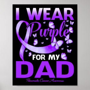 I Bära Lila för mitt Pappa- pankreascancerskydd Poster