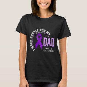 I Bära Lila för mitt Pappa- pankreascancerskydd T Shirt