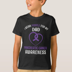 I Bära Lila för mitt Pappa- pankreascancerskydd T Shirt