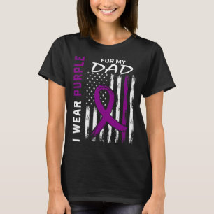I Bära Lila för mitt Pappa- pankreascancerskydd T Shirt