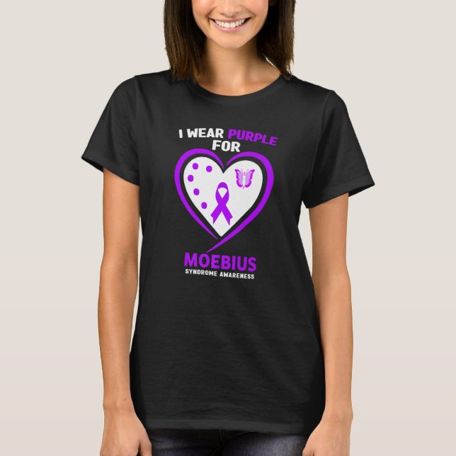 I Bära Lila for Moebius Syndrome Awareness T Shirt (Framsida)