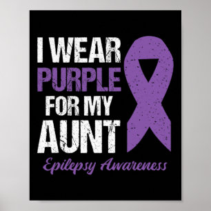 I Bära Lila for Moster Epilepsy Awareness Poster