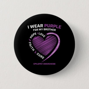 I Bära Lila for My Brother Epilepsy Awareness Ki Knapp
