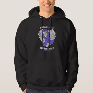 I Bära Lila for my Fiance Lupus Awareness Hoodie