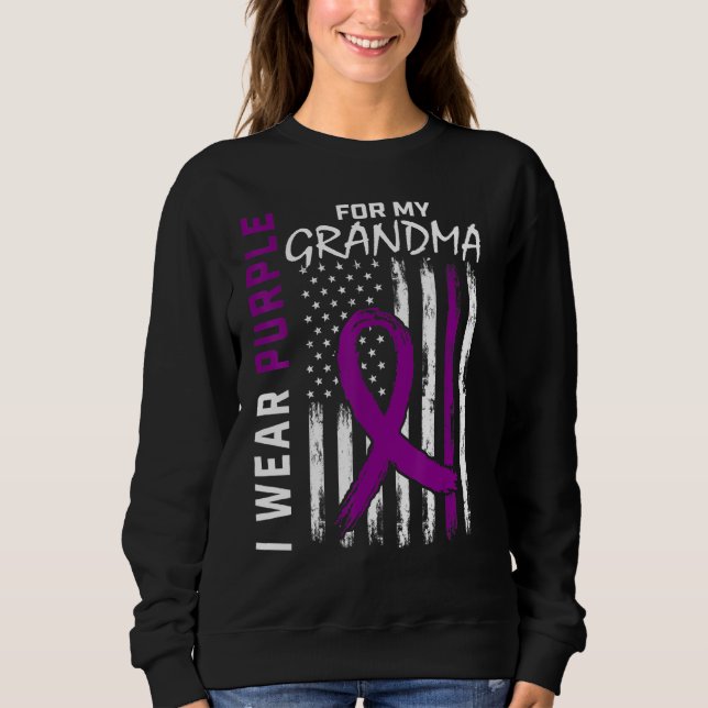 I Bära Lila for My Grandma Epilepsy Awareness Fl T Shirt (Framsida)