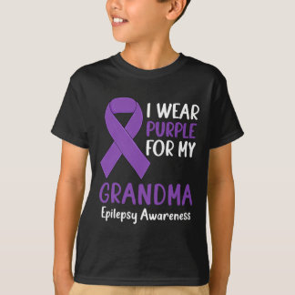 I Bära Lila for My Grandma Epilepsy Awareness Gr T Shirt