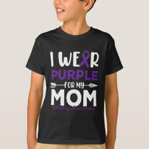 I Bära Lila for My Mamma Epilepsy Awareness Cites T Shirt