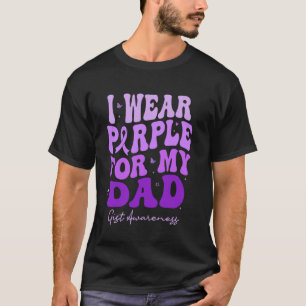 I Bära Lila for My Pappa GIST Awareness Retro Groo T Shirt