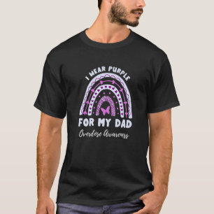 I Bära Lila för My Pappa Overdose Awareness Rainbo T Shirt