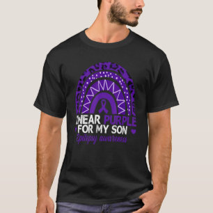 I Bära Lila for My Son Epilepsy Awareness Boho R T Shirt