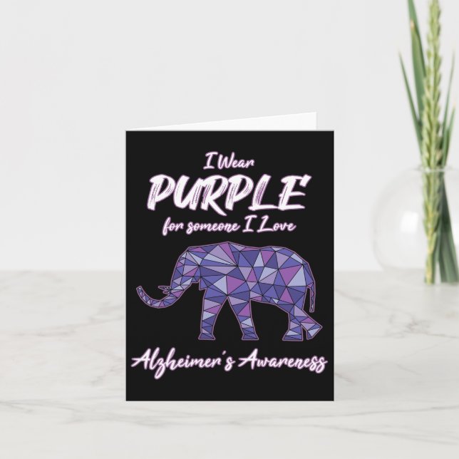 I Bära Lila för någon i Kärlek Heimerheimers Awar Kort (Framsida)