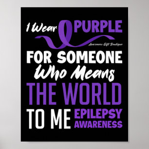 I Bära Lila för någon som Elak World Epilepsy Poster