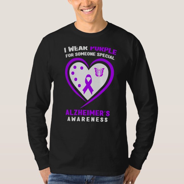 I Bära Lila för någon Speciell Alzheimeru2019s T Shirt (Framsida)