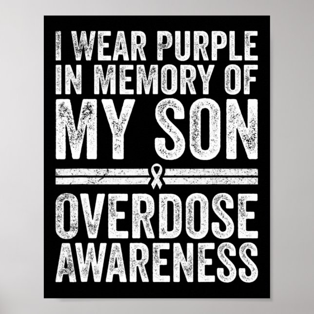 I Bära Lila för överdosering av Min son Drug Poster (Framsidan)