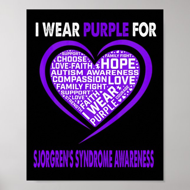 I Bära Lila for Sickle Cell Anemia Awareness Fai Poster (Framsidan)