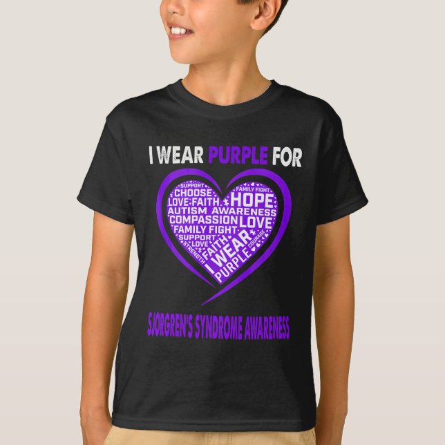I Bära Lila for Sickle Cell Anemia Awareness Fai T Shirt (Framsida)