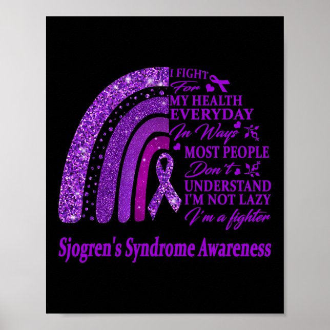 I Bära Lila for Sjograns syndrom Awareness Krig Poster (Framsidan)