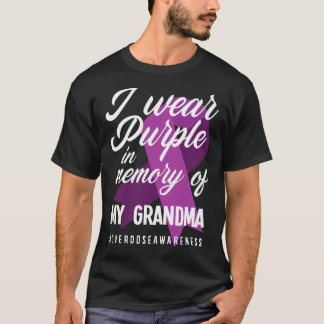 I Bära Lila i minnet för min mormor överdos AW T Shirt