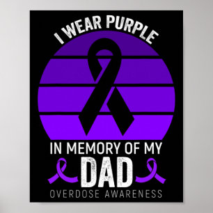 I Bära Lila Lila för ökad medvetenhet om Ribbon P Poster