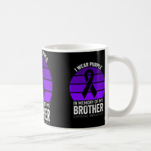 I Bära Lila Lila Ökad medvetenhet om Ribbon Bro Kaffemugg