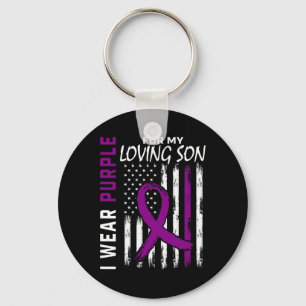I Bära Lila Loving Son Epilepsy Awareness Americ Nyckelring
