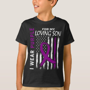 I Bära Lila Loving Son Epilepsy Awareness Americ T Shirt
