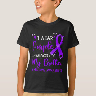 I Bära Lila Minne för broderöverdosering av medvet T Shirt