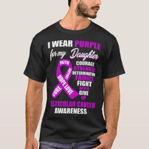 I Bära Lila Testicular Cancer Awareness T Shirt