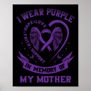 I Bära Lila till minne av min epilepsi i Mor Mamma Poster