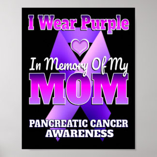 I Bära Lila till minne av min Mamma pankreascancer Poster