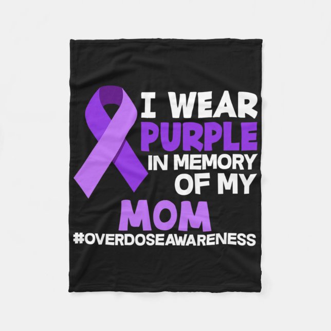 I Bära Lila till minne av min överdoseringsbelönin Fleecefilt (Framsidan)