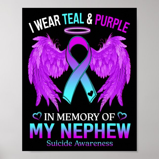 I Bära Lila till minne av Nephew Suicide Awa Poster (Framsidan)