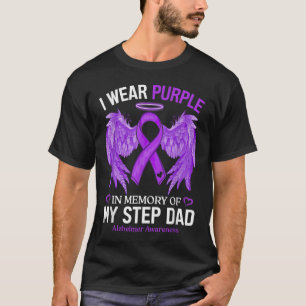 I Bära Lila till minne av Steg Pappa Alzheimer Awa T Shirt