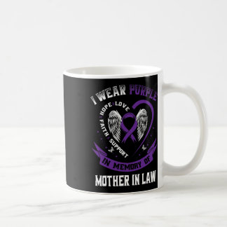I Bära Lila till minne av Svärmor Pancreati Kaffemugg