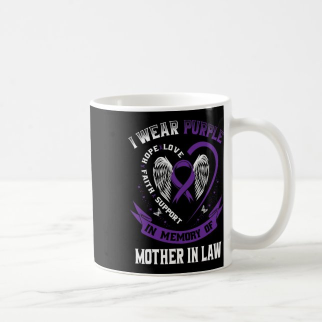 I Bära Lila till minne av Svärmor Pancreati Kaffemugg (Höger)