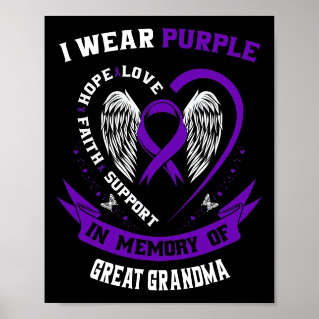 I Bära Lila till minne av Underbar farmoepilepsi Poster (Framsidan)