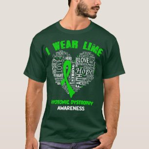 I Bära Lime Green for Myotonic Dystrophy Awareness T Shirt