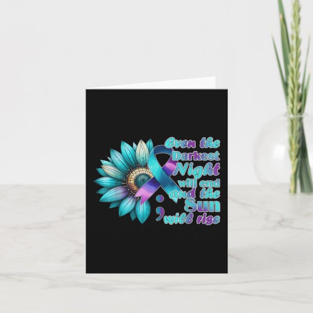 I Bära och Lila Statligt förebyggande av självmord Kort (Framsida)