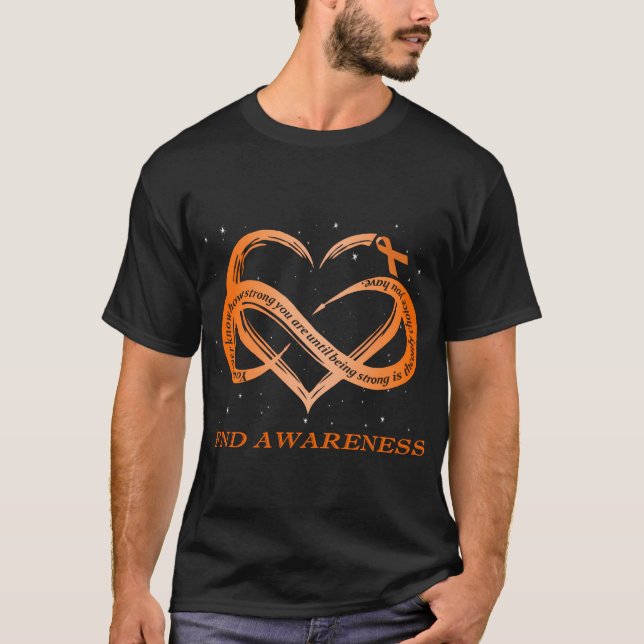 I Bära Orang for Fnd Awareness Warrior T Shirt (Framsida)