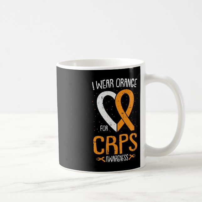 I Bära Orange CRPS Awareness Complex Regional Pain Kaffemugg (Höger)
